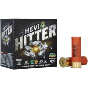 HEVI-Shot HEVI-Hitter Tungsten/Steel Shotshells 12ga 3" 1-1/4oz 1500 fps #BB 25/ct