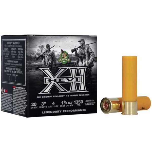 https3A2F2Fmedia.chattanoogashooting.com2Fimages2Fproduct2FHVHS532042FHVHS53204-1.jpg Hevi-Shot HEVI-XII Shotshells 20 ga 3" 1.25 oz 1350 fps #4 25/ct