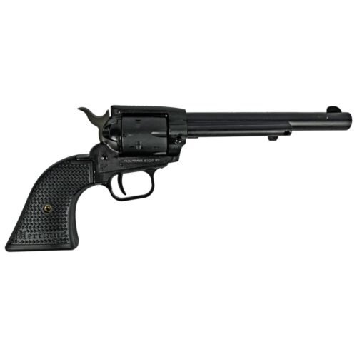 https3A2F2Fmedia.chattanoogashooting.com2Fimages2Fproduct2FHXSRR22BS6PG2FHXSRR22BS6PG-1.jpg Heritage Rough Rider Steel Frame Handgun .22 LR 6rd Capacity 6.5" Barrel Black Satin Finish Polymer Grips