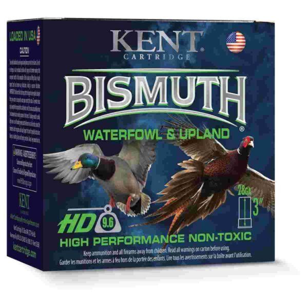 Kent Bismuth High-Performance Non-Toxic Waterfowl & Upland Shotshells 28ga 3" 1oz 1350 fps #4 25/ct