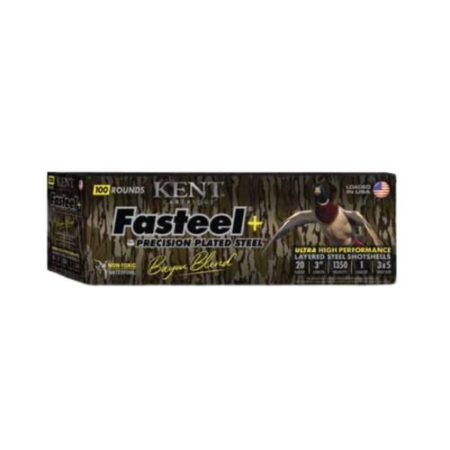https3A2F2Fmedia.chattanoogashooting.com2Fimages2Fproduct2FKICC203FSP283X52FKICC203FSP283X5.jpg Kent Fasteel+ Precision Plated Steel Bayou Blend Shotshells 20ga 3" 1oz 1350 fps #3 & #5 100/ct