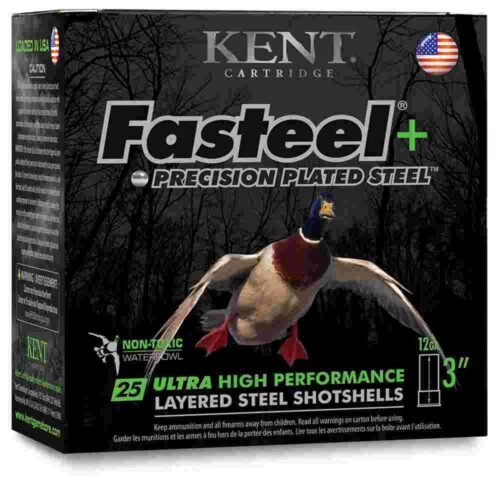 https3A2F2Fmedia.chattanoogashooting.com2Fimages2Fproduct2FKIK123FSP36BBX22FKIK123FSP362X4.jpg Kent Fasteel + Precision Plated Steel Waterfowl Shotshells 12ga 3" 1-1/4oz 1450 fps #BB & #2 25/ct