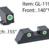 https3A2F2Fmedia.chattanoogashooting.com2Fimages2Fproduct2FKQGL1192FKQGL119.jpg Ameriglo Classic Tritium Night Sight Set 3-Dot for Glock 20 21 29 30 31 32 36 40 41