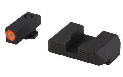https3A2F2Fmedia.chattanoogashooting.com2Fimages2Fproduct2FKQGL4362FKQGL436.jpg Ameriglo Glock Gen1-4 Hackathorn Sight for Glock 42-43 Green Tritium Orange Front - Black Serrated Rear