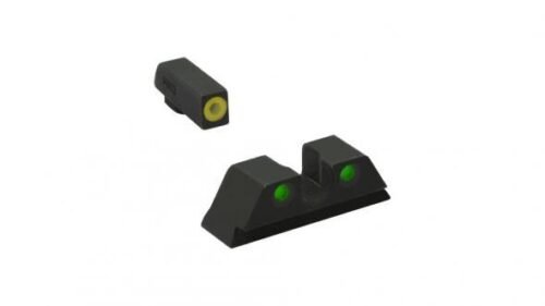 https3A2F2Fmedia.chattanoogashooting.com2Fimages2Fproduct2FMK4176631212Fyellowgreen_6.jpg Meprolight ML41766 Hyper-Bright Yellow Ring Front/Green Rear Sights for S&W M&P Fullsize Compact Subcompact (Not Shield Models)