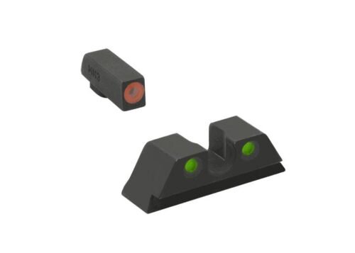 https3A2F2Fmedia.chattanoogashooting.com2Fimages2Fproduct2FMK4176631312FOrangeGreen_6.jpg Meprolight ML41766 Hyper-Bright Orange Ring Front/Green Rear Sights for S&W M&P Fullsize Compact Subcompact (Not Shield Models)