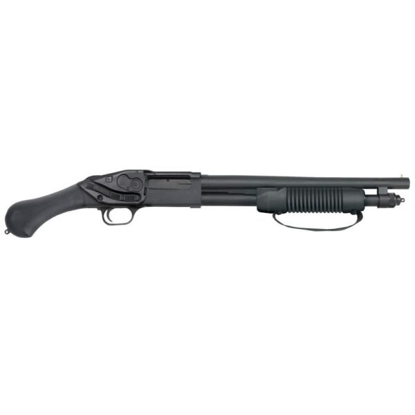 https3A2F2Fmedia.chattanoogashooting.com2Fimages2Fproduct2FMV506372FMV50637-1.jpg Mossberg 590 Shockwave Laser Saddle Shotgun 20 ga 3" Chamber 5rd Magazine 14.375" Barrel Black