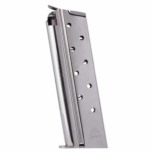 https3A2F2Fmedia.chattanoogashooting.com2Fimages2Fproduct2FMYMGCGOV38N2FMYMGCGOV38N-1 Mec-Gar 1911 Govt Handgun Magazine .38 Super HT Nickel 9/rd