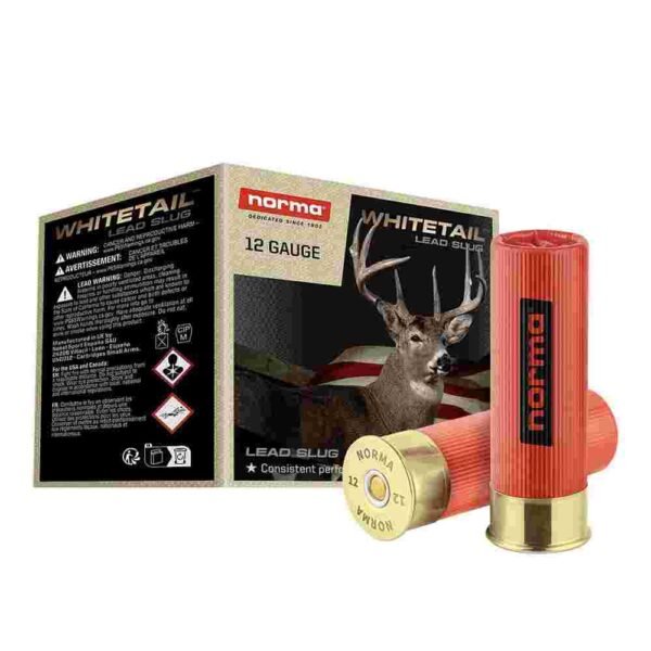 https3A2F2Fmedia.chattanoogashooting.com2Fimages2Fproduct2FNH11980434102FNH11980434101.jpg Norma WHITETAIL Shotshells 12ga 2-3/4" 1oz 1600 fps Slug 25/ct