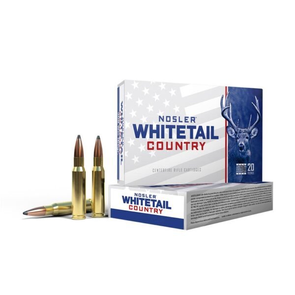 https3A2F2Fmedia.chattanoogashooting.com2Fimages2Fproduct2FNO401222FNOWhitetail.jpg Nosler Whitetail Country Rifle Ammunition .243 Win 100gr SP 20/ct