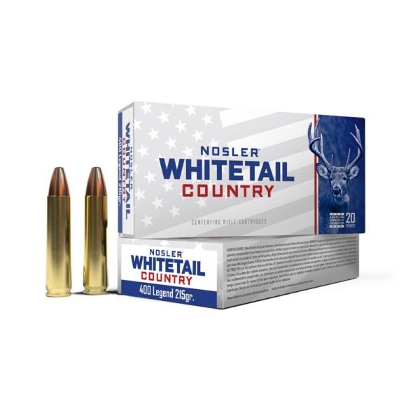 Nosler Whitetail Country Rifle Ammunition 400 Legend 215gr JSP 20/ct