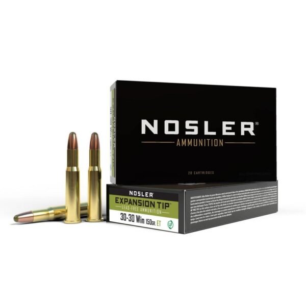 https3A2F2Fmedia.chattanoogashooting.com2Fimages2Fproduct2FNO406702FNO40670-1.jpg Nosler E-Tip Rifle Ammunition 30-30 Win 150gr E-Tip 2250 fps 20/ct