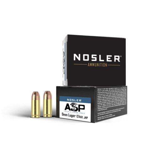 https3A2F2Fmedia.chattanoogashooting.com2Fimages2Fproduct2FNO512862FNO51286-1_1.jpg Nosler Match Grade Handgun Ammo 9mm Luger 124 gr JHP 1150 fps 20/ct