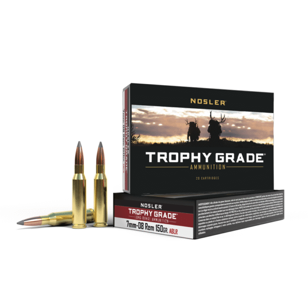 https3A2F2Fmedia.chattanoogashooting.com2Fimages2Fproduct2FNO610202FNO61020-1.png Nosler Accubond Long Range Trophy Grade Rifle Ammunition 7mm-08 Rem 150 gr PT 2750 fps 20/ct