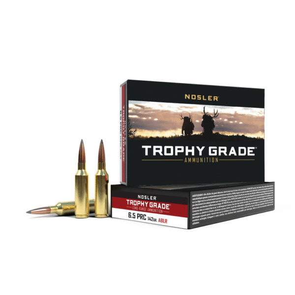 https3A2F2Fmedia.chattanoogashooting.com2Fimages2Fproduct2FNO612322FNO61232-1.png Nosler Accubond Long Range Trophy Grade Rifle Ammunition 6.5 PR 142 gr PT 2900 fps 20/ct