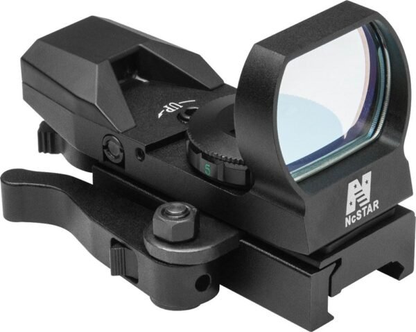 https3A2F2Fmedia.chattanoogashooting.com2Fimages2Fproduct2FNRD4BQ2FNRD4BQ.jpg NcStar Red Four Reticle Reflex - QR Mount - Black
