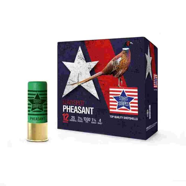 https3A2F2Fmedia.chattanoogashooting.com2Fimages2Fproduct2FOQCP335042FOQCP33504.jpg PPU Stars & Stripes Pheasant Load Shotshells 12ga 2-3/4'' 1-1/4oz 1300 fps #4 25/ct