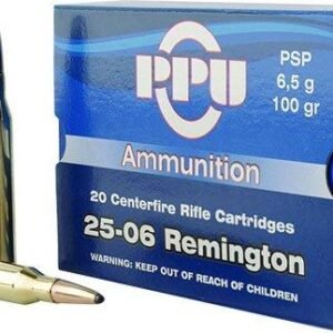 PPU Rifle Ammunition .25-06 Rem 100 gr PSP 3230 fps 20/ct