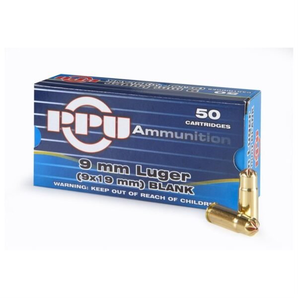 https3A2F2Fmedia.chattanoogashooting.com2Fimages2Fproduct2FOQPPB9L2FOQPPB9L.jpg PPU Blanks 9mm Luger 50/ct
