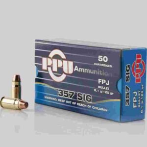 PPU Handgun Ammunition .357 SIG 125gr FPJ 1542 fps 50/ct