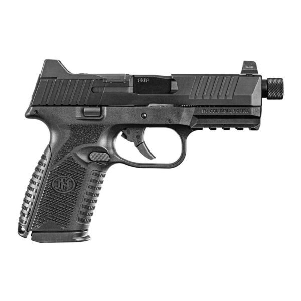 https3A2F2Fmedia.chattanoogashooting.com2Fimages2Fproduct2FRJ661008382FRJ66100838-1.jpg FN 509 Midsize Tactical Handgun 9mm Luger 10rd Magazines (2) 4.5" Threaded Barrel Black NMS