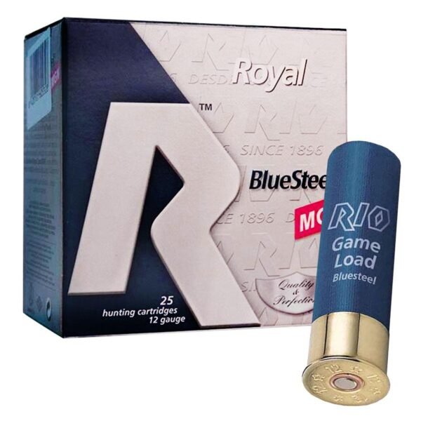 Dominate Waterfowl Season with Rio Royal BlueSteel 12 ga Ammo Rio Royal BlueSteel 12 ga 3 1/2" MAX 1 3/8 oz #BB 1550 fps 25/ct