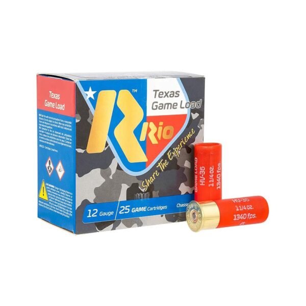 https3A2F2Fmedia.chattanoogashooting.com2Fimages2Fproduct2FROTGHV3675TX2FROTGHV3675TX_1.jpg Rio Texas Game Load 36 HV Shotshells 12 ga 2-3/4" 1-1/4oz 1340 fps #7.5 25/ct