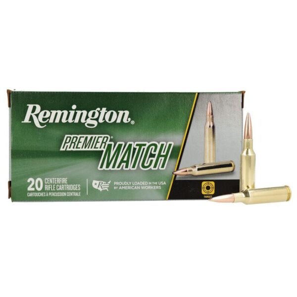 https3A2F2Fmedia.chattanoogashooting.com2Fimages2Fproduct2FRT212012FRT21201-1.jpg Remington Premier Match MatchKing Rifle Ammunition .224 Valkyrie 90gr BTHP 2700 fps 20/ct