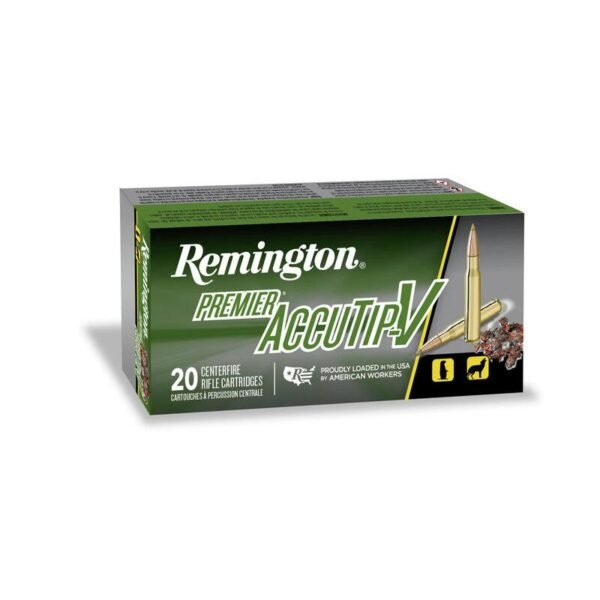 https3A2F2Fmedia.chattanoogashooting.com2Fimages2Fproduct2FRT212022FRT21202.jpg Remington Accutip-V Rifle Ammunition .224 Valkyrie 60gr PSP 3300 fps 20/ct