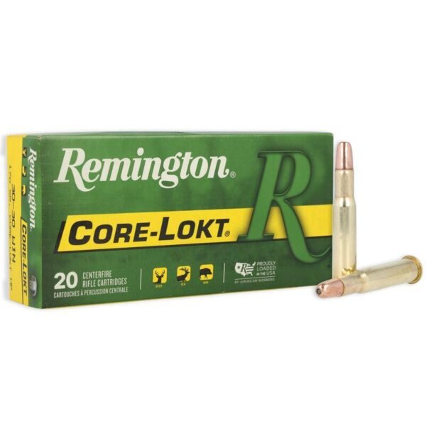 https3A2F2Fmedia.chattanoogashooting.com2Fimages2Fproduct2FRT213952FRT21395-1.jpg Remington Core-Lokt Rifle Ammunition .30-30 Win 170 gr HP 2200 fps 20/ct