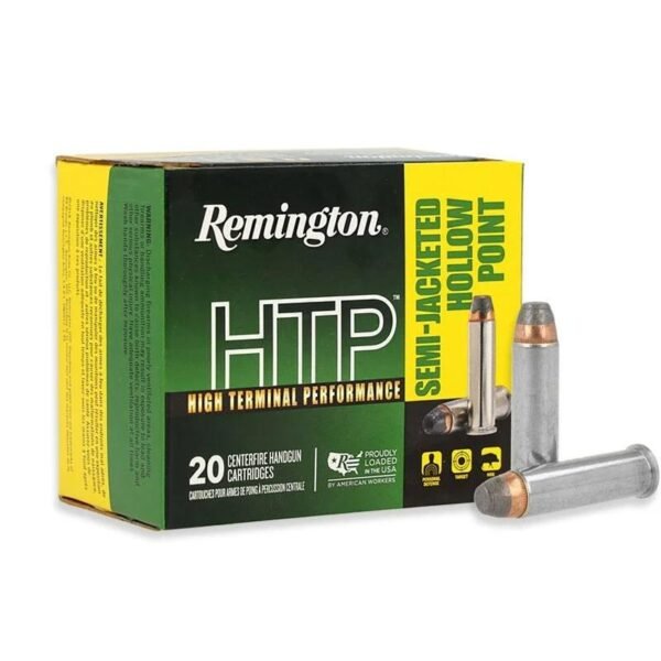 https3A2F2Fmedia.chattanoogashooting.com2Fimages2Fproduct2FRT222272FRT22227-1.jpg Remington HTP Handgun Ammunition .357 Mag 125 gr SJHP 1450 fps 20/ct