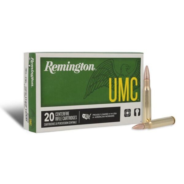 https3A2F2Fmedia.chattanoogashooting.com2Fimages2Fproduct2FRT236992FRT23699-1.jpg Remington UMC Rifle Ammunition .30-06 Sprg 150 gr FMJ 2910 fps 20/ct