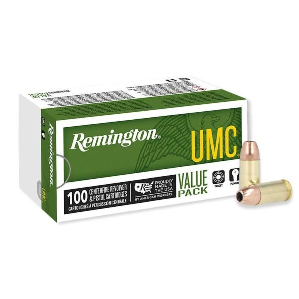 https3A2F2Fmedia.chattanoogashooting.com2Fimages2Fproduct2FRT237532FRT23753-1.jpg Remington UMC Handgun Ammunition 9mm Luger 115 gr. JHP 1145 fps 100/ct