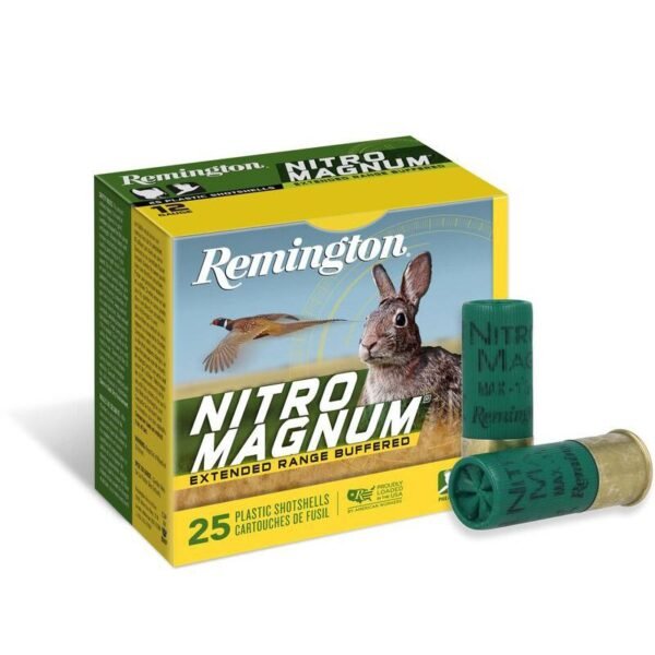 https3A2F2Fmedia.chattanoogashooting.com2Fimages2Fproduct2FRT266782FRT26678_1.jpg Remington Nitro Magnum Shotshells 12 ga 2-3/4 in 1-1/2 oz #4 1260 fps 25/ct
