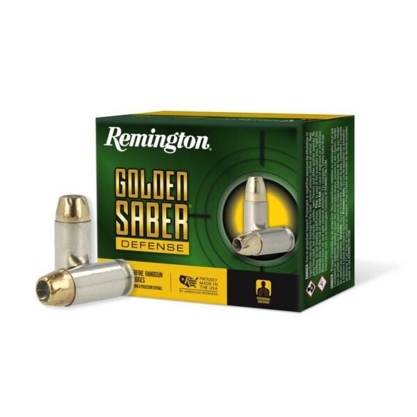 https3A2F2Fmedia.chattanoogashooting.com2Fimages2Fproduct2FRT276082FRT27608.jpg Remington Golden Saber Defense Ammunition .40 S&W 180gr BJHP 1015 fps 20/ct