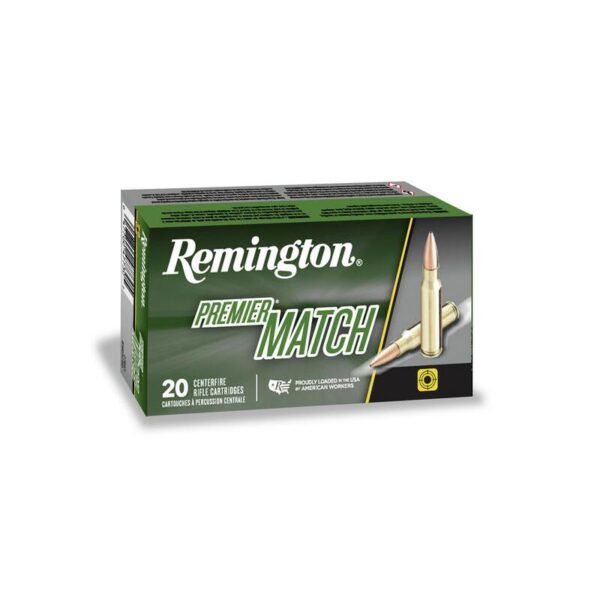 https3A2F2Fmedia.chattanoogashooting.com2Fimages2Fproduct2FRT276822FRT27682.jpg Remington Premier Match Rifle Ammunition .223 Rem 52gr OTM 3200 fps 20/ct