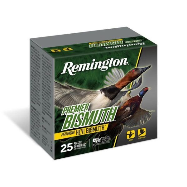 https3A2F2Fmedia.chattanoogashooting.com2Fimages2Fproduct2FRTR205032FRTR20500_1.jpg Remington Premier Bismuth Shotshells 12ga 2-3/4 in 1-1/4oz #2 1400 fps 25/ct