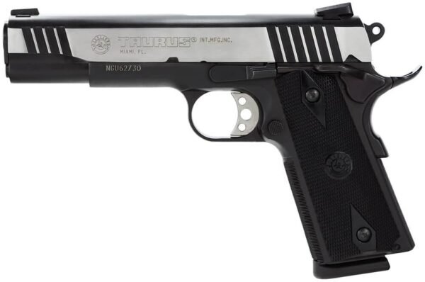https3A2F2Fmedia.chattanoogashooting.com2Fimages2Fproduct2FTX1191101DT2FTX1191101DT.jpg Taurus M1911 Handgun .45 ACP 8rd Magazine 5" Barrel Two-Tone Finish