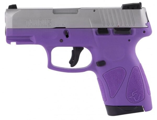 https3A2F2Fmedia.chattanoogashooting.com2Fimages2Fproduct2FTX1G2S939DP2FTX1G2S939DP.jpg Taurus G2S Handgun 9mm Luger 7rd Magazines 3.2" Barrel Stainless Slide/Dark Purple Grip