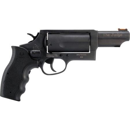 https3A2F2Fmedia.chattanoogashooting.com2Fimages2Fproduct2FTX2441031MAGVL2FTX2441031MAGVL1-1.jpg Taurus Judge Magnum Handgun .45 Colt/.410ga 5rd Capacity 3" Barrel Matte Black Oxide Finish Viridian Laser Grip