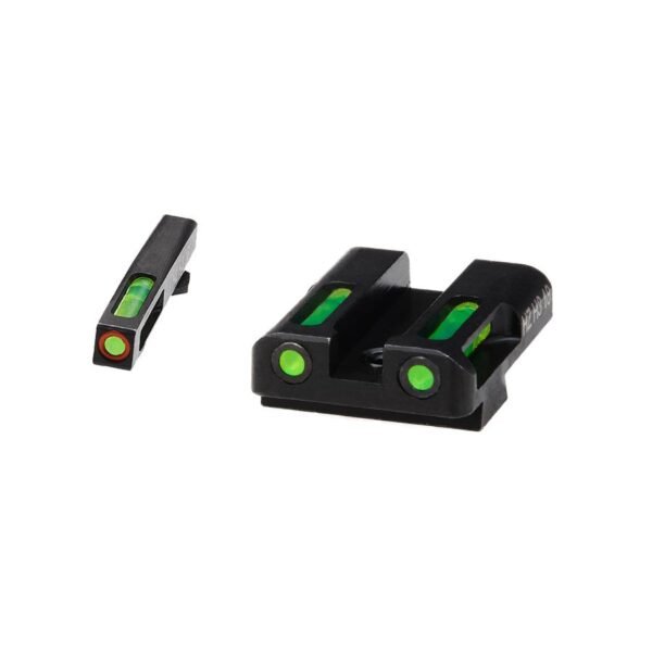 https3A2F2Fmedia.chattanoogashooting.com2Fimages2Fproduct2FVHGLN5252FVHGLN525.jpg HIVIZ LiteWave H3 sight Green LitePipe/orange front ring fits Glock Models Chambered in 9mm Luger 40 S&W and .357 Sig