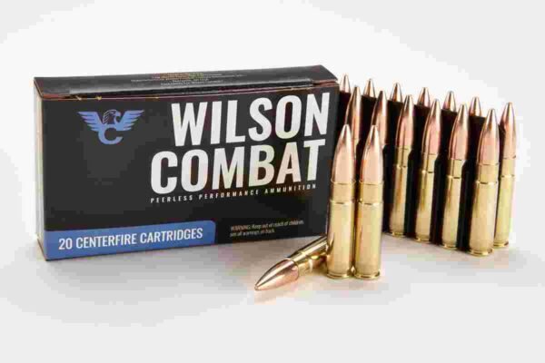 https3A2F2Fmedia.chattanoogashooting.com2Fimages2Fproduct2FWCA300BLK220HPBT2FWCA300BLK220HPBT-1_2.jpg Wilson Combat Rifle Ammunition 300 Blackout | 220gr Sierra HPBT 1025 FPS - 16 in Barrel (Subsonic) 20/Box