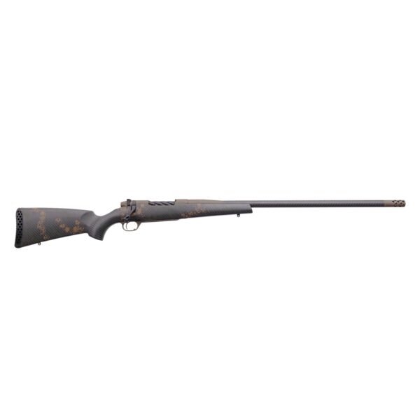 https3A2F2Fmedia.chattanoogashooting.com2Fimages2Fproduct2FXBMCB20N65RWR6B2FBackcountryCarbonSteel_7.jpg Weatherby Mark V Backcountry 2.0 Carbon 6.5 Wby. RPM Rifle 4rd Magazine 24" Barrel Green and Brown