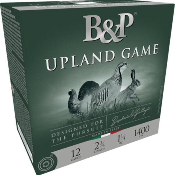 https3A2F2Fmedia.chattanoogashooting.com2Fimages2Fproduct2FXDCA7C02UGA0032FXDCA7C02UGA003-1.jpg B&P Upland Game Shotshells- 12 ga 2-3/4 In 1-1/4 oz #6 1400 fps 25/ct