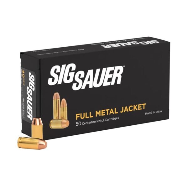 https3A2F2Fmedia.chattanoogashooting.com2Fimages2Fproduct2FXI5173502FXI517350-1.jpg Sig Sauer Elite Performance Handgun Ammunition .40 S&W 180 gr FMJ 985 fps 50/ct