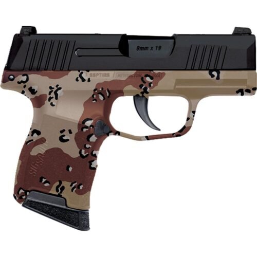 https3A2F2Fmedia.chattanoogashooting.com2Fimages2Fproduct2FXI681235CC2FXI681235CC-2.jpg Sig Sauer P365 Custom "Chocolate Chip Hydro Dip Frame" Handgun 9mm Luger 10rd Magazines 3.1" Barrel Black Slide