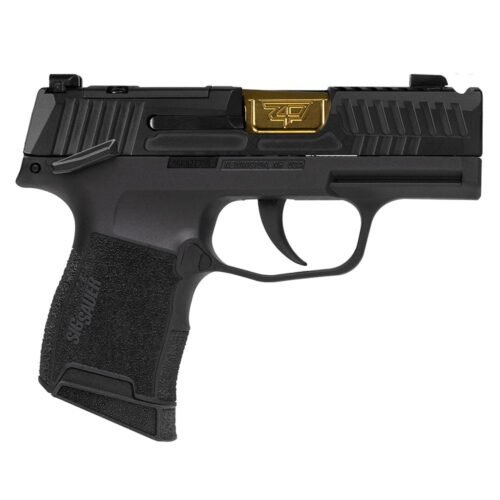 https3A2F2Fmedia.chattanoogashooting.com2Fimages2Fproduct2FXI681235OLBK2FXI681235OLBK2.jpg Sig Sauer P365 "Outlander Black" Handgun 9mm Luger 10rd Magazines(2) 3.1" Gold Barrel X-RAY 3 Sights Manual Safety