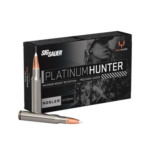 https3A2F2Fmedia.chattanoogashooting.com2Fimages2Fproduct2FXI7044152FXI704415-1.jpg Sig Sauer Platinum Hunter Accubond Rifle Ammunition .30-06 Sprg 180gr PT 2750 fps 20/ct