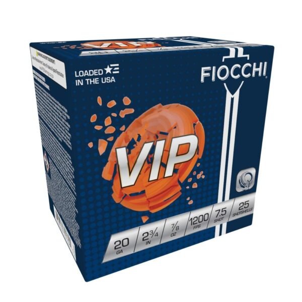 https3A2F2Fmedia.chattanoogashooting.com2Fimages2Fproduct2FXN20VIP752FXN20VIP75-1.jpg Fiocchi VIP Shotshells 20 ga 2-3/4" 7/8 oz 1200 fps #7.5 25/ct
