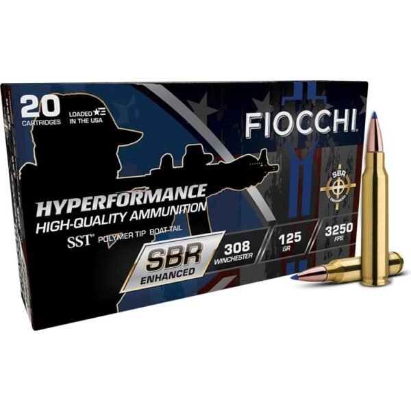 https3A2F2Fmedia.chattanoogashooting.com2Fimages2Fproduct2FXN308SBRA2FXN308SBRA1.jpg Fiocchi Hyperformance SBR SST Ammunition .308 Win 125gr PT 3250 fps 20/ct